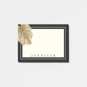 De elegant Zwarte van de Douane en Bladgoud Faux Post-it® Notes