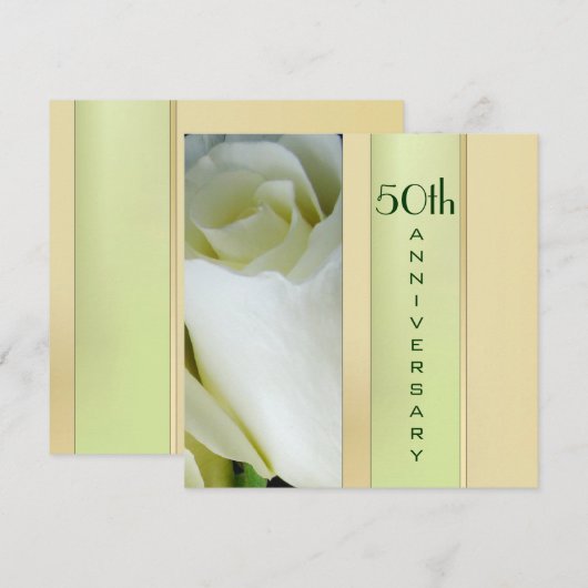 De elegante 50ste Uitnodiging van het Jubileum (Voorkant / Achterkant)