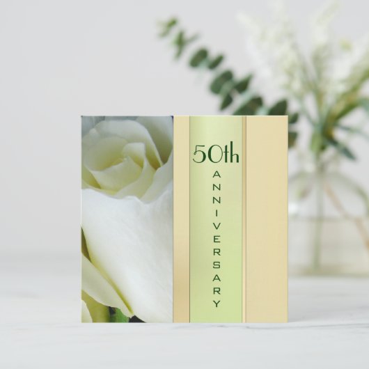 De elegante 50ste Uitnodiging van het Jubileum (Staand voorkant)