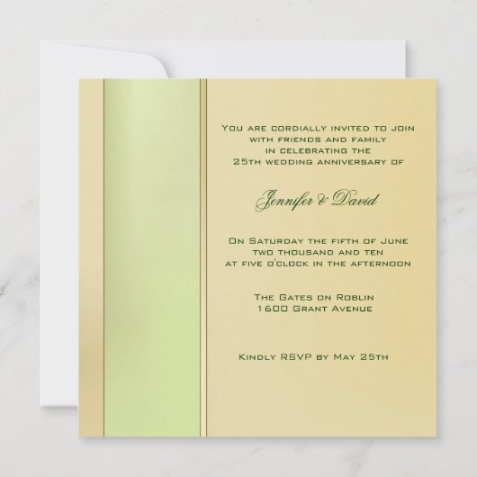 De elegante 50ste Uitnodiging van het Jubileum (Achterkant)