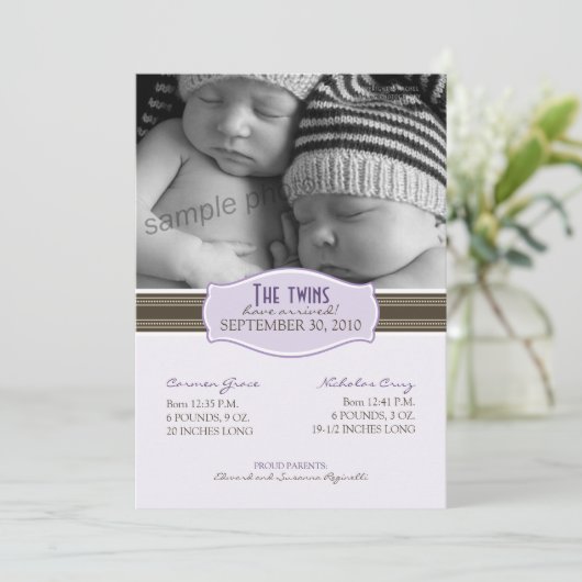 De elegante Aankondiging van de Geboorte van (Staand voorkant)