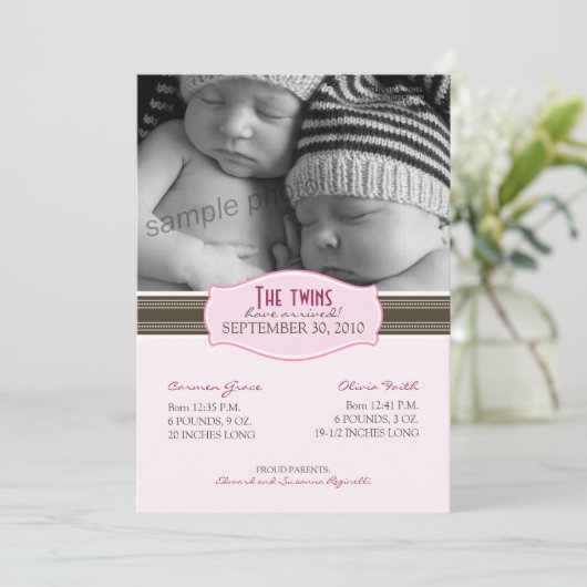 De elegante Aankondiging van de Geboorte van (Staand voorkant)