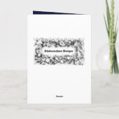 De elegante Blauwe Witte Groet van Eid van de Kaart (Achterkant)