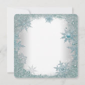 De elegante Blauwgroen Blauwe Partij van Kerstmis Kaart (Achterkant)