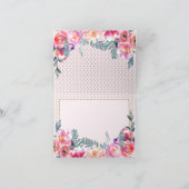 De elegante BloemenDaling van de Waterverf dankt u Bedankkaart (Binnen)