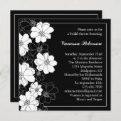 De elegante BloemenUitnodiging van het Kaart (Voorkant / Achterkant)