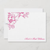 De elegante BloemenVlakte van de Douane dankt u Bedankkaart (Voorkant)