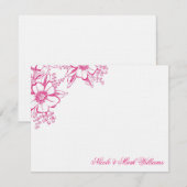 De elegante BloemenVlakte van de Douane dankt u Bedankkaart (Voorkant / Achterkant)