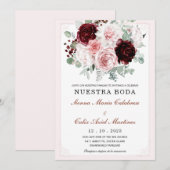 De Elegante Boda Bloemstuk Met Rozen Kaart (Voorkant / Achterkant)