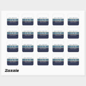De elegante bruiloft sparen de Datum Vierkante Sticker (Vel)