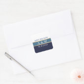 De elegante bruiloft sparen de Datum Vierkante Sticker (Envelop)