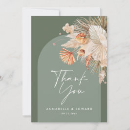 De elegante bruiloft van het manuscript dank u gro bedankkaart