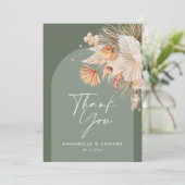 De elegante bruiloft van het manuscript dank u gro bedankkaart (Staand voorkant)