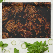 De elegante Donkere Caleidoscopische Zwarte Bruine Theedoek (Gevouwen)