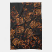 De elegante Donkere Caleidoscopische Zwarte Bruine Theedoek (Verticaal)