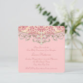 De elegante Eerste Heilige Communie van het Koraal Kaart (Staand voorkant)