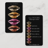 De elegante elegante artistieke lippen zien eruit visitekaartje (Voorkant / Achterkant)