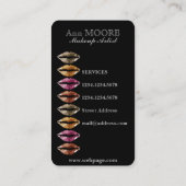 De elegante elegante artistieke lippen zien eruit visitekaartje (Achterkant)