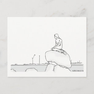 De Elegante Elegante Nostalgische Schets van Briefkaart