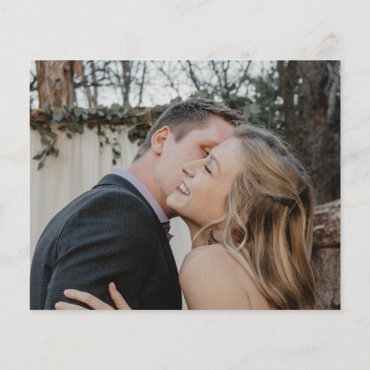 De elegante foto van de begroting moderne bruiloft flyer (Achterkant)