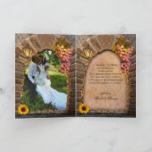 De elegante Foto van het Huwelijk van de Wijn van Bedankkaart (Binnen)