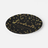 De elegante Gediplomeerde Gouden Zwarte van de Papieren Bordje (Gekanteld)