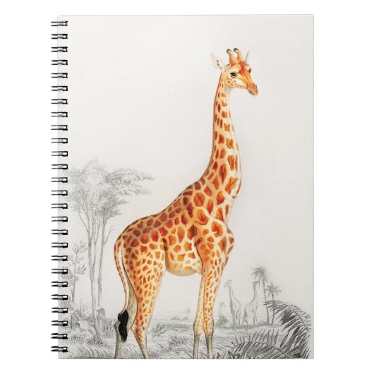 De elegante Giraffe Notitieboek (Voorkant)