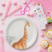 De elegante Giraffe Papieren Bordje (Feest)