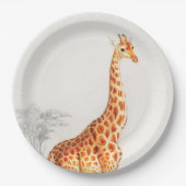 De elegante Giraffe Papieren Bordje (Voorkant)