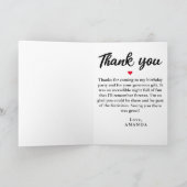 De elegante Gouden en Zwarte Verjaardag dankt u Kaart (Binnen)