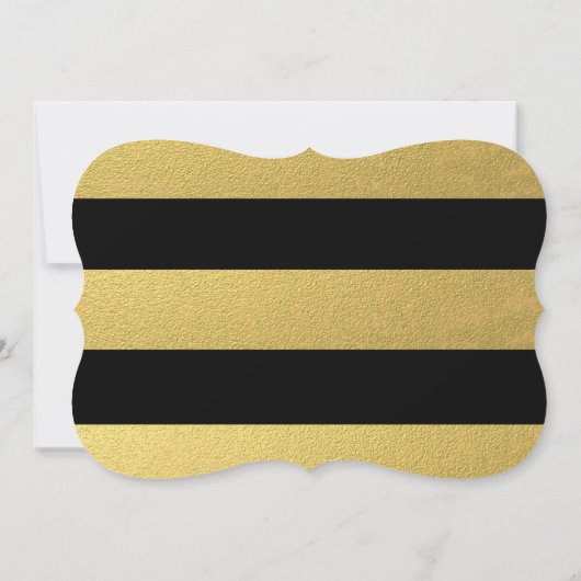 DE ELEGANTE GOUDEN %PIPE% ZWARTE STREPEN BEWAREN SAVE THE DATE (Achterkant)