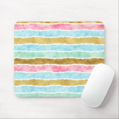 De elegante Gouden Strepen van de Waterverf Muismat (Met muis)