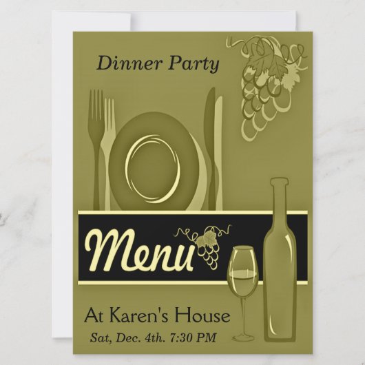 De elegante Gouden Uitnodigingen van de Partij van (Voorkant)