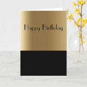 De elegante Gouden & Zwarte Kaart van de (Gele Bloem)