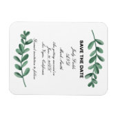 De elegante groene Waterverf laat sparen de Datum Magneet (Horizontaal)