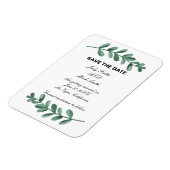 De elegante groene Waterverf laat sparen de Datum Magneet (Linkerzijde)