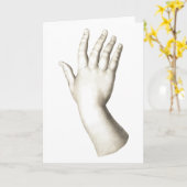 De elegante hand - Wenskaart Kaart (Gele Bloem)