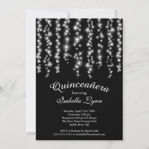 De elegante het Fonkelen Partij van Quinceañera Kaart