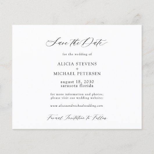 De elegante het trouwen van de manuscriptfoto van  (Achterkant)