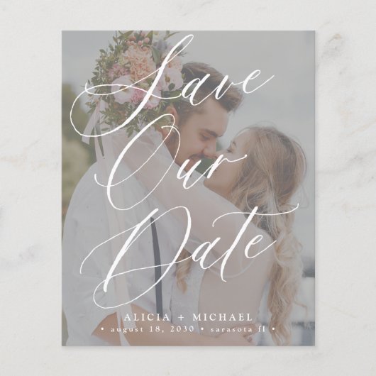 De elegante het trouwen van de manuscriptfoto van  (Voorkant)