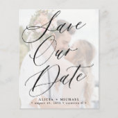 De elegante het trouwen van de manuscriptfoto van  flyer (Voorkant)