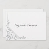 De elegante Hoek dankt u kaardt Bedankkaart (Voorkant / Achterkant)