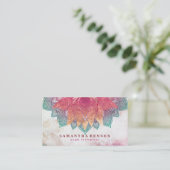 De elegante Instructeur van de Yoga van het Logo Visitekaartje (Staand voorkant)