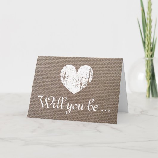 De elegante jute zal u mijn kaart van het (Voorkant)