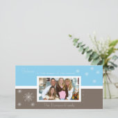 De elegante Kaart van de Foto van de Sneeuwvlok (Staand voorkant)