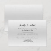 De elegante Kaart van de Reactie van het Jubileum (Voorkant / Achterkant)