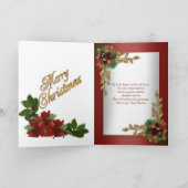 De elegante kaart van Kerstmis met foto (Binnen)