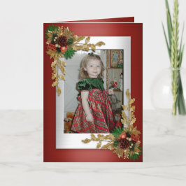 De elegante kaart van Kerstmis met foto