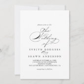 De elegante kalligrafie van bruiloft kaart (Voorkant)