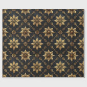 De Elegante Kerst - Bloem Cadeaupapier (Vlak)